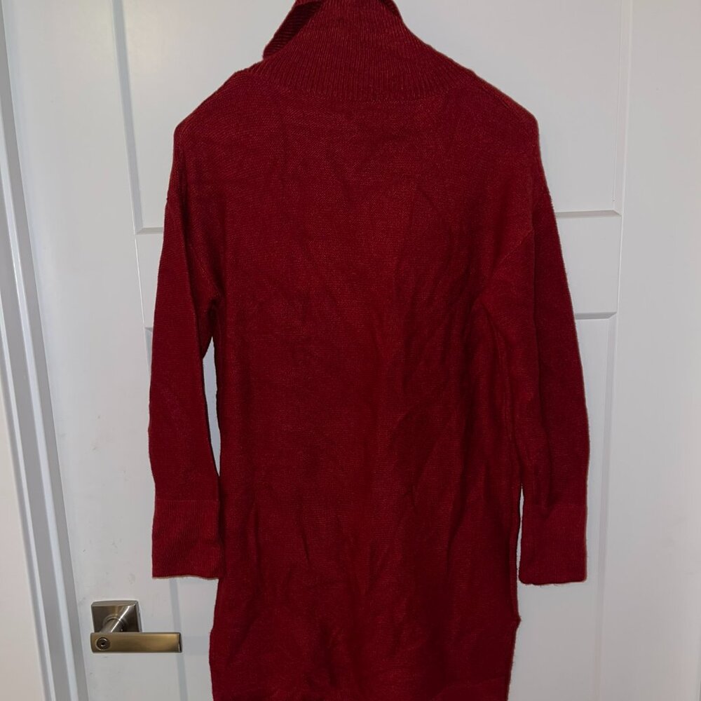 Cowlneck sweater dress